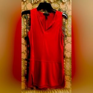 Coral slim fit flared top, small, Lauren